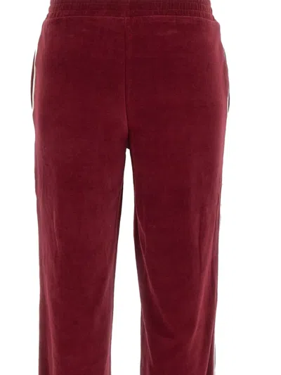 Mc2 Saint Barth Yvonne Embroidered-logo Track Pants In Red