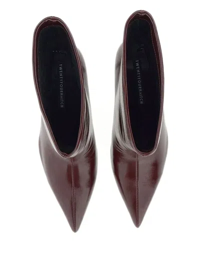 Twenty Four Haitch Boots Twenty Fourhaitch Woman Color Plum In Brown