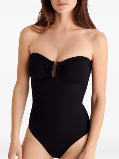 Eres Cassiopee Strapless U-hardware One-piece Swimsuit In Black