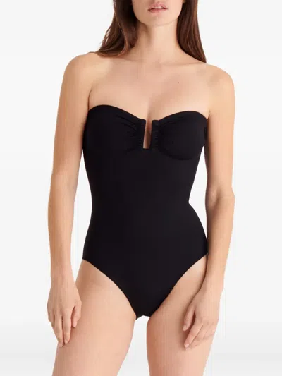 Eres Cassiopee Strapless U-hardware One-piece Swimsuit In Black