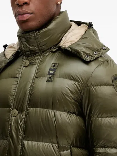 Blauer Long-sleeve Coat In Green