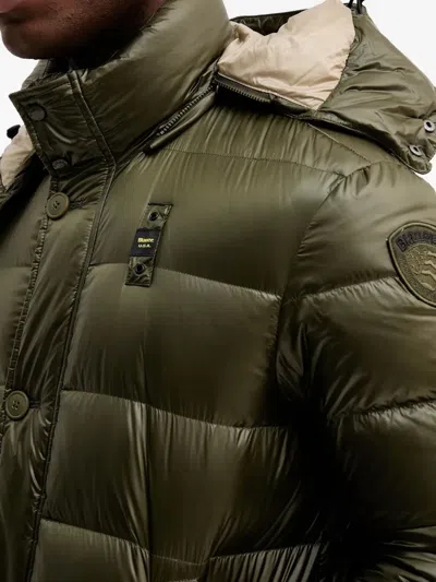 Blauer Long-sleeve Coat In Green