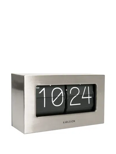 Karlsson Flip Clock In Silver