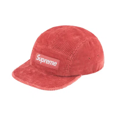Pre-owned Supreme Corduroy Camp Cap 'light Red' | Men's Size Onesize