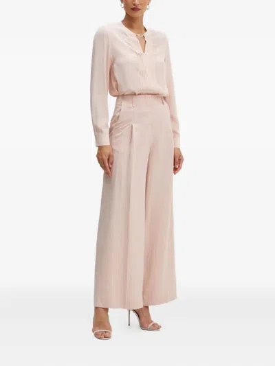 Karl Lagerfeld Pleated Trousers In Pink
