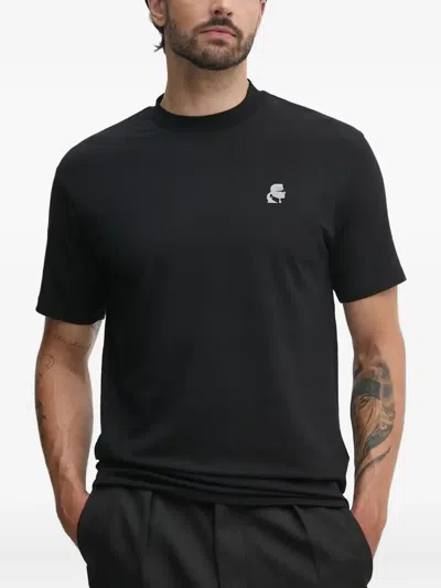 Karl Lagerfeld Logo-detail T-shirt In Black