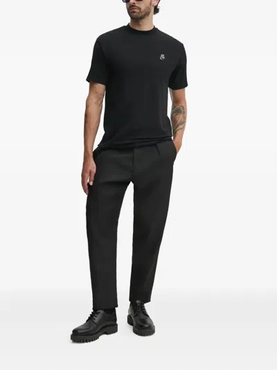 Karl Lagerfeld Logo-detail T-shirt In Black