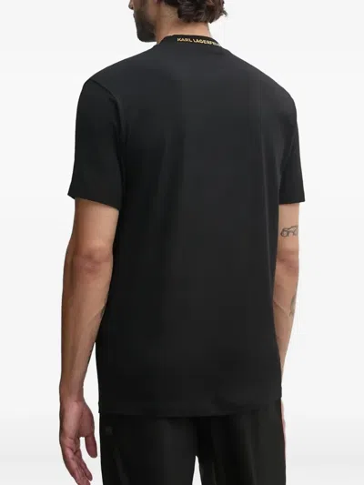 Karl Lagerfeld Logo-detail T-shirt In Black