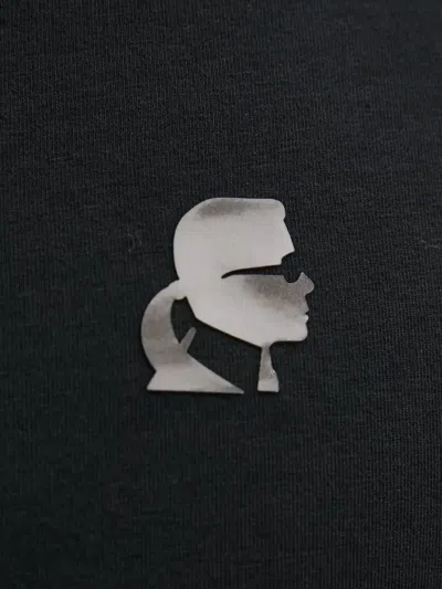Karl Lagerfeld Logo-detail T-shirt In Black