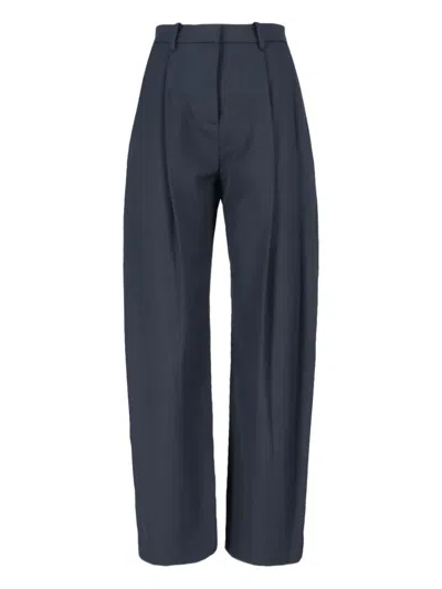 Lvir Wool Blend Trousers In Blue