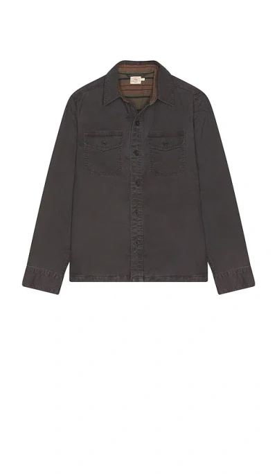 Faherty Lakeside Cpo Shirt In Gray
