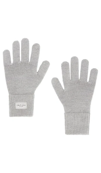 Rag & Bone Blake Metallic Gloves In Gray