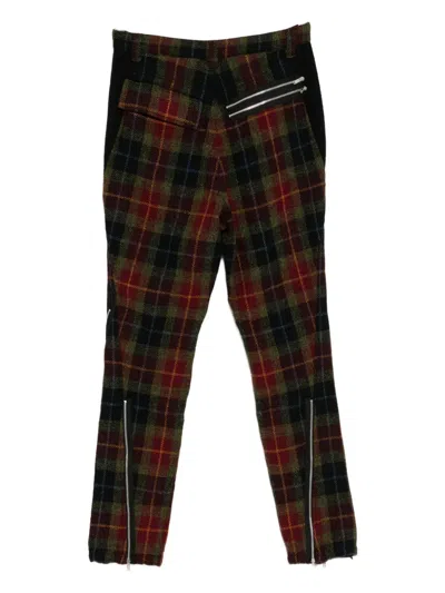 Undercover Plaid Trousers In Black