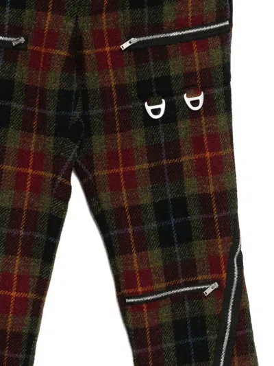 Undercover Plaid Trousers In Black