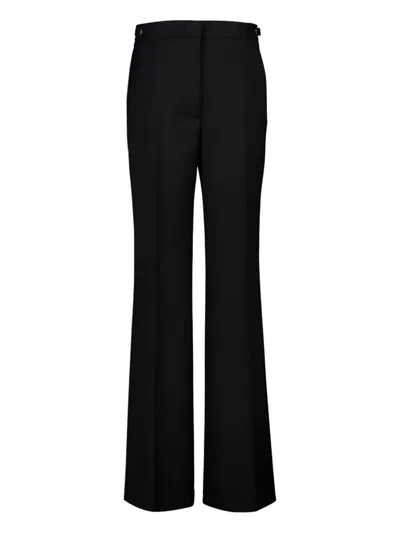 Gabriela Hearst Belt-loop Flared Trousers In Black