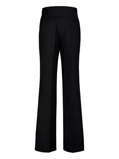 Gabriela Hearst Belt-loop Flared Trousers In Black