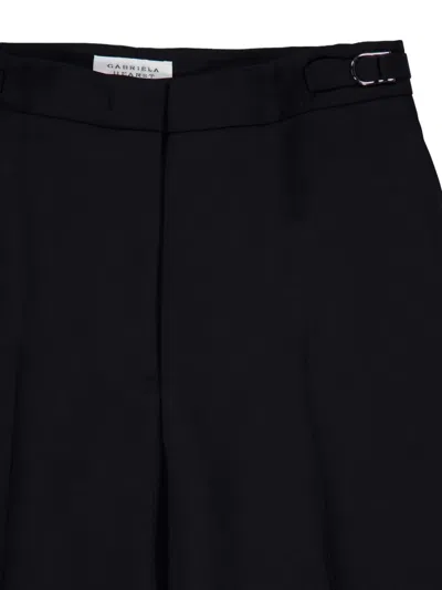 Gabriela Hearst Belt-loop Flared Trousers In Black