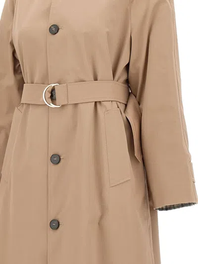 Marella Ragusa Belted Button Coat In Brown