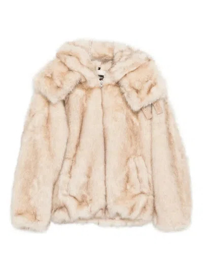 Kidsuper Faux-fur Jacket In Neutral