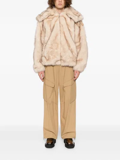 Kidsuper Faux-fur Jacket In Neutral