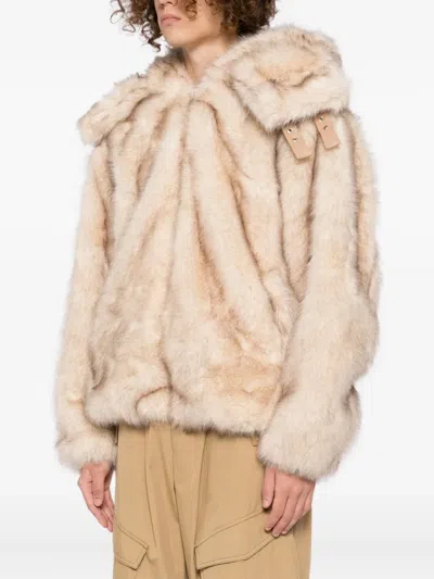 Kidsuper Faux-fur Jacket In Neutral
