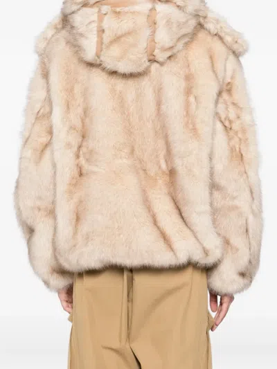 Kidsuper Faux-fur Jacket In Neutral