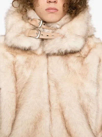 Kidsuper Faux-fur Jacket In Neutral