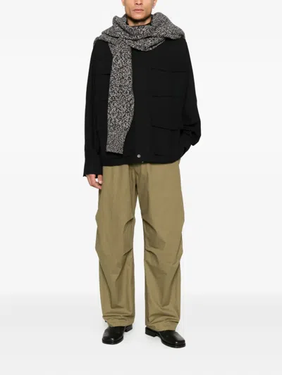 Studio Nicholson Belted Trousers In Green