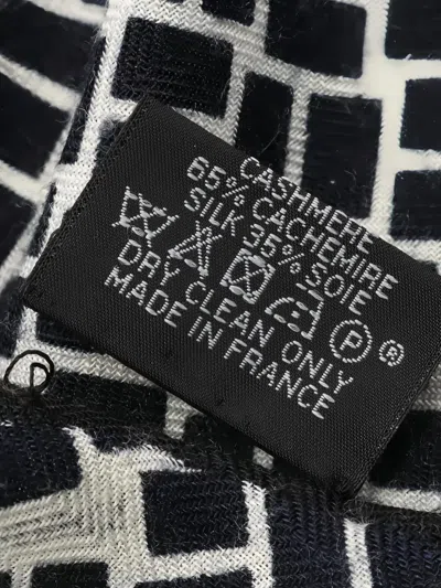 Pre-owned Hermes 2000s Losange Gm Scarf In Black