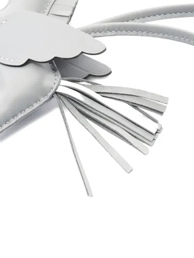 Pre-owned Hermes 2025 Pegasus Tassel Bag Charm In Gray