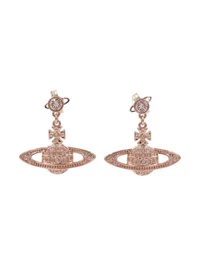 Pre-owned Vivienne Westwood 2020s Orb-embellished Earrings In Pink