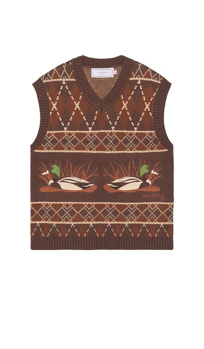 House Of Sunny Ripples Vest In Brown