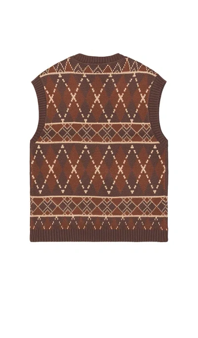 House Of Sunny Ripples Vest In Brown