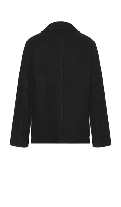 Vince Wool Peacoat In Black