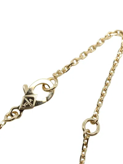 Pre-owned Van Cleef & Arpels 2010s 18k Yellow Gold Vintage Alhambra Malachite Necklace