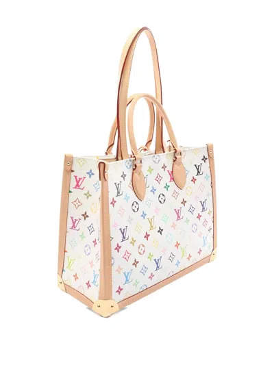 Pre-owned Louis Vuitton 2010s X Takashi Murakami Monogram Tote Bag In White