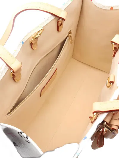 Pre-owned Louis Vuitton 2010s X Takashi Murakami Monogram Tote Bag In White