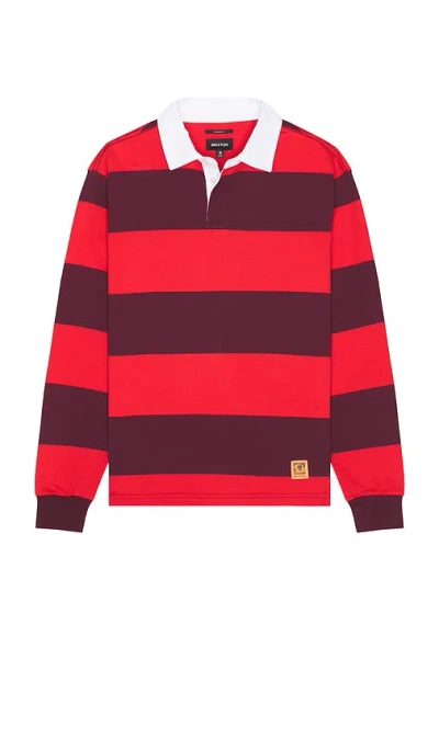 Brixton Union Heavy Weight Rugby Polo In Multi