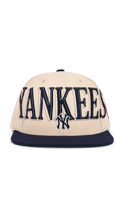 Mitchell & Ness Mlb Yankees Across The Board Snapback Hat In Neutral
