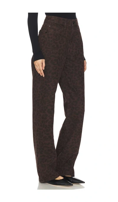 Rag & Bone Shea High Rise Straight Leg Jeans In Leopard In Brown