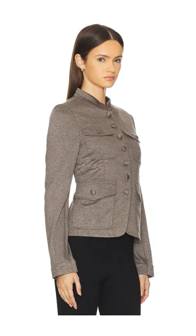 Rag & Bone Mercer Mixed Print Ponte Jacket In Brown