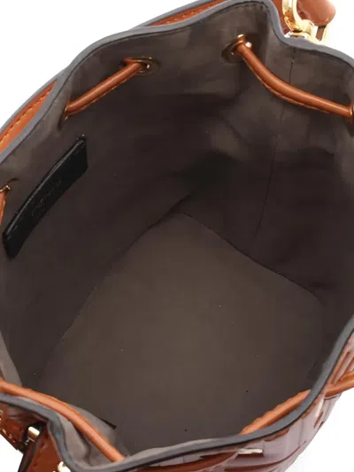 Pre-owned Fendi 2020s Mini Montresor Zucca Tote Bag In Brown