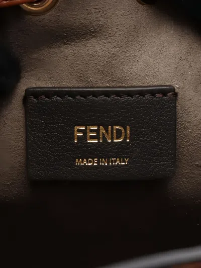 Pre-owned Fendi 2020s Mini Montresor Zucca Tote Bag In Brown