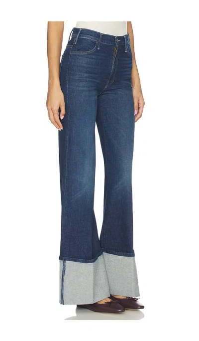 Mother Petites The Lil Hustler Roller Sneak Cuff Shoes And Riffs In Blue