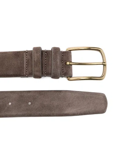 Officine Creative Suede Buckle Belt In Brown
