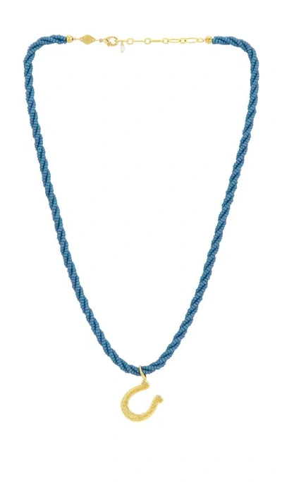 Anni Lu Lady Luck Necklace In Blue