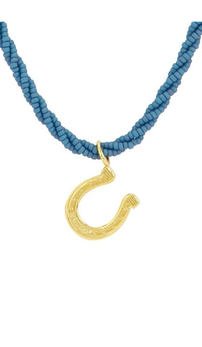 Anni Lu Lady Luck Necklace In Blue