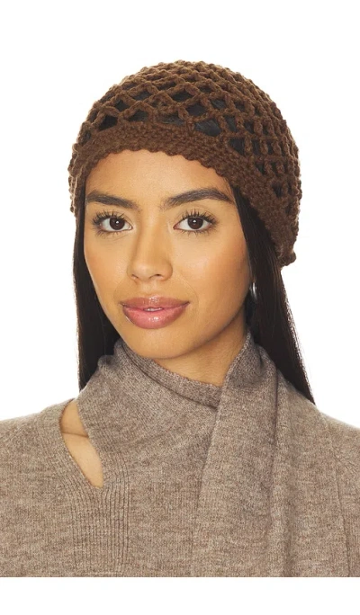 Lovers & Friends Dionne Crochet Hat In Brown
