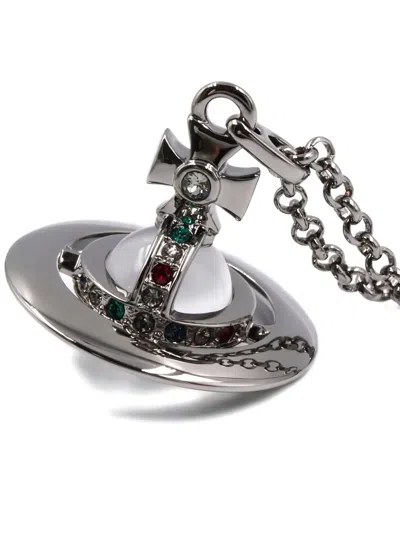 Pre-owned Vivienne Westwood 2020s Orb-detail Necklace In Silver