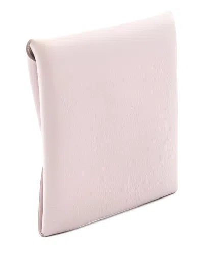 Pre-owned Hermes 2023 Bastia Snap Coin Purse In Neutral